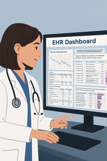 Doctor Using EHR Dashboard_blog graphic